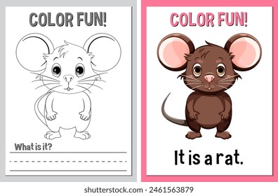Tarjetas para colorear y actividades educativas para niños