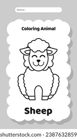 Coloring Exercise Practice Worksheet for Kids
