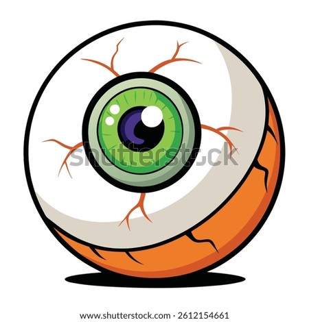 Coloring Eye Ball Vector Illustration