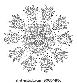 coloring floral mandala vector background