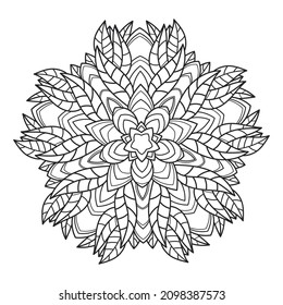 coloring floral mandala vector background