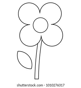 Coloring Flower Illustration For Kids