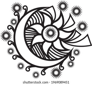 COLORING FLOWER VECTOR COLORING PAGE