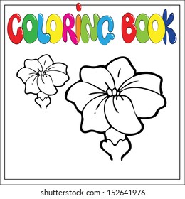 Coloring flowers vector illustration