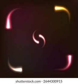 coloring flying frame isolated on dark background