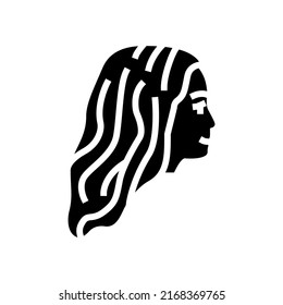coloring hair glyph icon vector. coloring hair sign. isolated symbol illustration