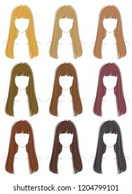 Coloring of the hairstyle