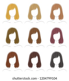 Coloring of the hairstyle