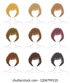 Coloring of the hairstyle