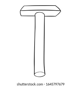 coloring the is a hammer for hammering nails  vector illustration