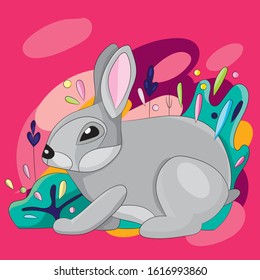 coloring with a hare in plants