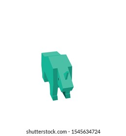 coloring icon illustration of rhinoceros