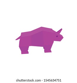 coloring icon illustration of rhinoceros