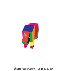 coloring icon illustration of rhinoceros