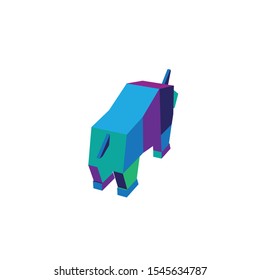 coloring icon illustration of rhinoceros
