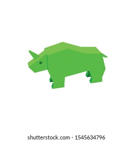 coloring icon illustration of rhinoceros