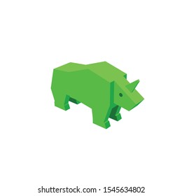 coloring icon illustration of rhinoceros