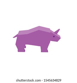 coloring icon illustration of rhinoceros