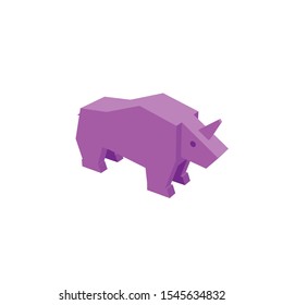 coloring icon illustration of rhinoceros
