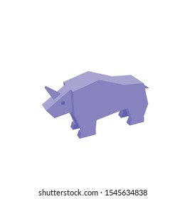 coloring icon illustration of rhinoceros