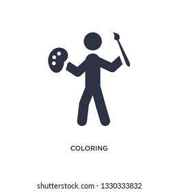 coloring icon. Simple element illustration from activity and hobbies concept. coloring editable symbol design on white background. Can be use for web and mobile.