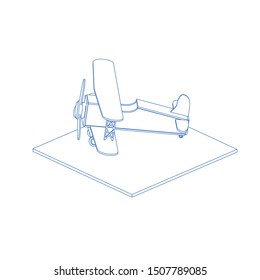coloring illustration of a airplane 