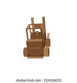 coloring illustration of the forklift