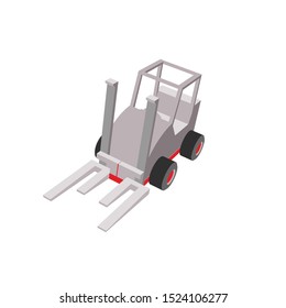 coloring illustration of the forklift