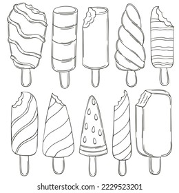 Coloring Illustration in hand draw style