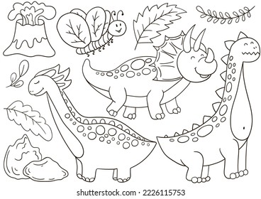 Coloring Illustration in hand drawn style. Children's drawings for your design