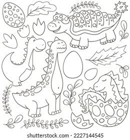 Coloring Illustration in hand drawn style. Children's drawings for your design