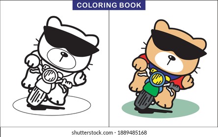 Coloring image vector illustration for your T shirt or your cards