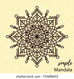 Coloring indian oriental mandala vector illustration