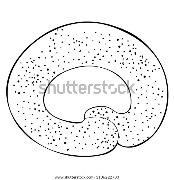 Coloring Kalach Sweet Bakery Product Ring Stock Vector Royalty Free 1106222783