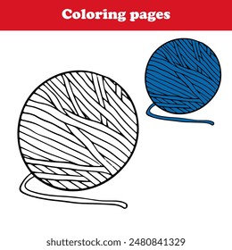 colorante para niños, bola de Vector de hilo