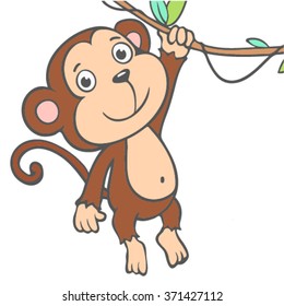 Coloring for kids. Monkey. Chinese New Year
