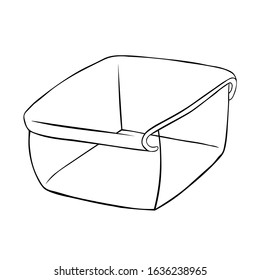 coloring kitchen container for storing food vector illustration