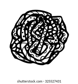 Coloring. Labyrinth. black and white. Graphics. Art.