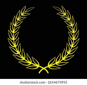 coloring Laurel wreath icon design on a background
