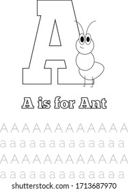 Coloring letter C all objects in one printable vector