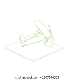 coloring line art of a airplane