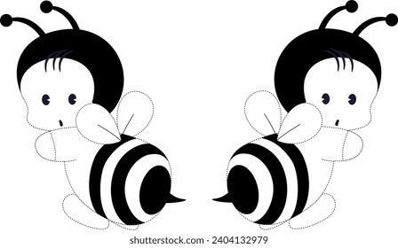 colorear la pequeña abeja linda es algo divertido