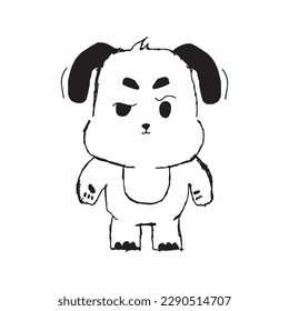 VECTOR SENCILLO DE PERRO PEQUEÑO DE COLOR