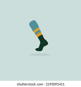 coloring long socks.vector Design color from clothes collection, illustration template