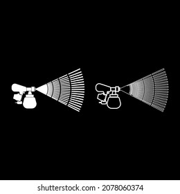 Máquina de colorear Herramienta de pintura en el icono de mano Icono de color blanco ilustración vectorial estilo plano conjunto de imágenes simple