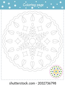 Coloring mandala for children. Development of fine motor skills, attention