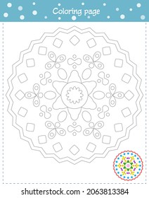 Colorando mandala para niños. Desarrollo de competencias motrices finas, atención