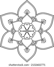 Colorando mandala para el diseño. turco, islámico, oriental, griego, indio.