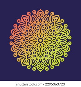 Coloring mandala design vector illustration. ethnic ornament decoration floral round abstract mandala pattern vector illustration.
