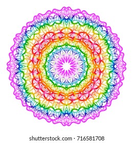 Coloring Mandala, highly detailed vector illustration, ethnic tribal tattoo motive. Anti-stress illustration